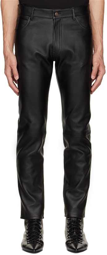 Photo: Courrèges Black Paneled Leather Pants