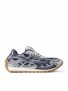 Bottega Veneta - Orbit Metallic Rubber and Mesh Sneakers - Blue