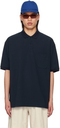 nanamica Navy Press-Stud Polo