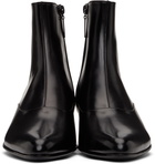 Saint Laurent Black Franz Zipped Boots