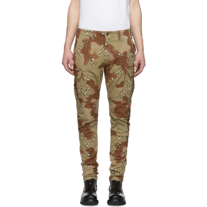 Photo: Amiri Beige Desert Camo Stack Cargo Pants