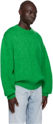 Represent Green Dropped Shoulder Sweater