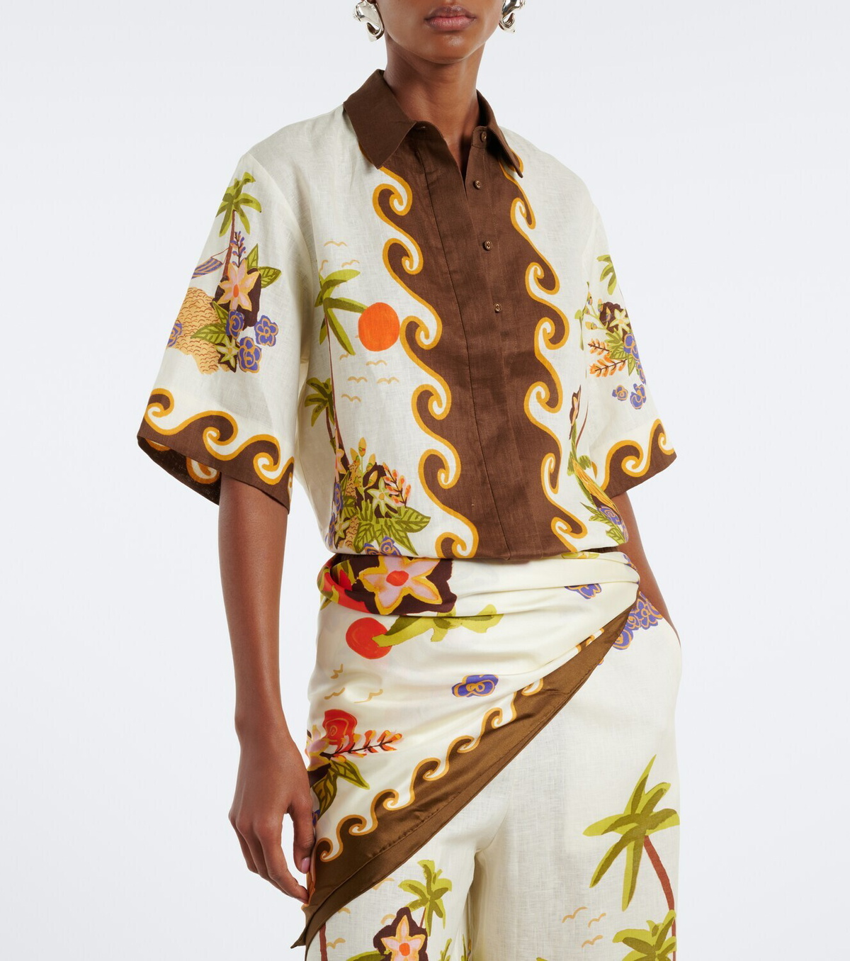 Alémais Island Cove silk scarf