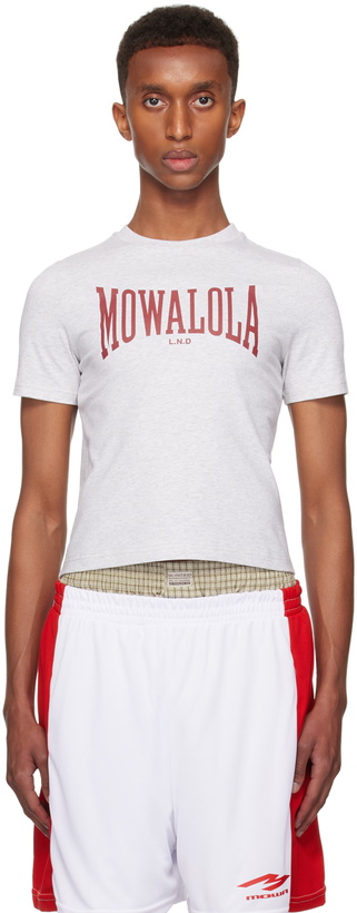 Photo: Mowalola Gray Sweat Tea T-shirt