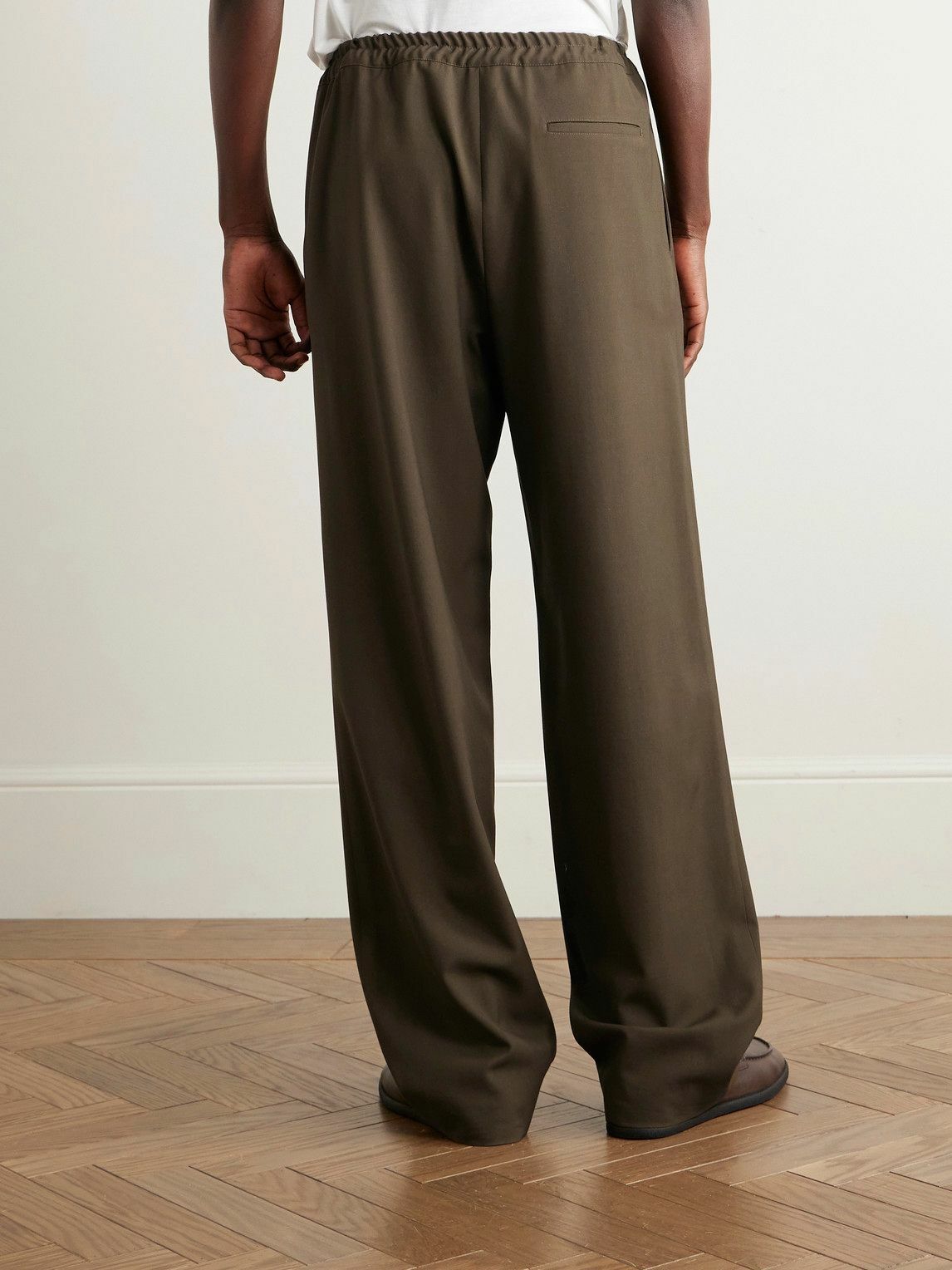 The Row - Ari Straight-Leg Wool Trousers - Brown