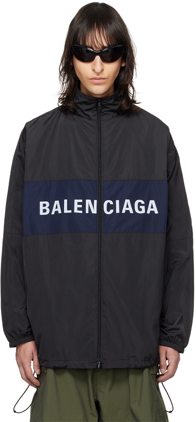 Photo: Balenciaga Black Zip-Up Jacket