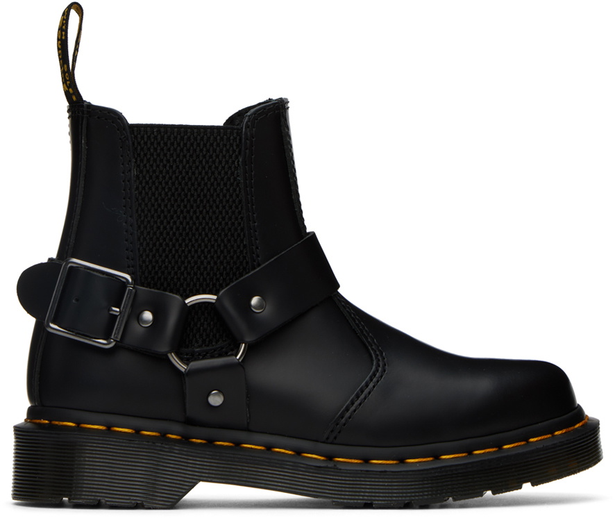 Dr martens black wincox boots best sale