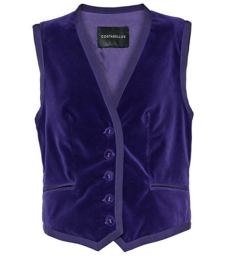 Photo: Costarellos Jetta cotton velvet vest
