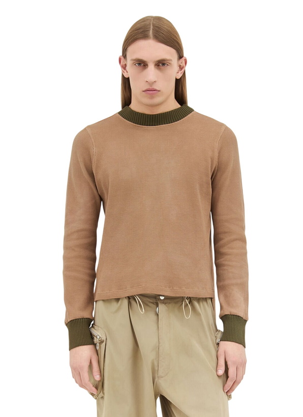 Photo: Charlie Constantinou Panelled Waffle Top With Scarf