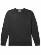 Theory - Lucas Ossendrijver Shell-Trimmed Merino Wool-Blend Sweater - Black