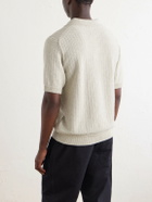 Sunspel - Vintage Cotton-Mesh Polo Shirt - Neutrals