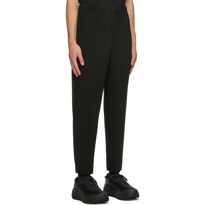 Homme Plisse Issey Miyake Black Colorful Pleats Trousers Homme