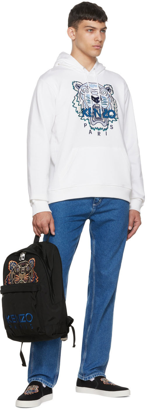 Kenzo Black Canvas Kampus Tiger Backpack