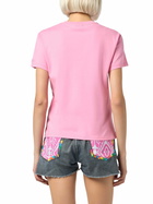 MC2 Saint Barth Woman Cotton Jersey Crewneck T-shirt Emilie With Stressed But Well Dressed Embroidery