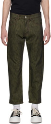 Marni Green & Black Faded Jeans