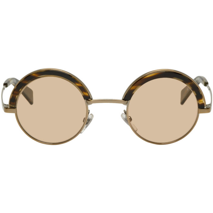 Photo: Oliver Peoples pour Alain Mikli Gold and Brown 4003N Sunglasses