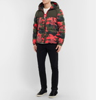 Moncler - Quilted Camouflage-Print Shell Hooded Down Jacket - Red