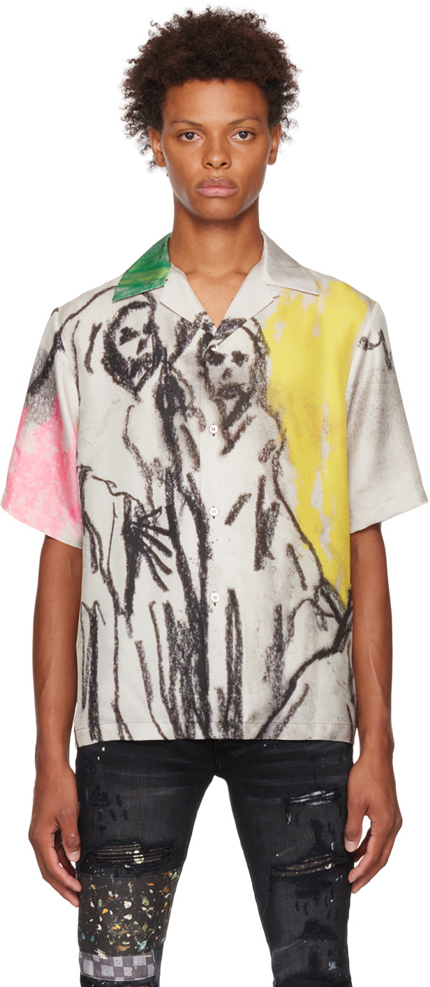 AMIRI Multicolor Wes Lang Edition Reaper Bowling Shirt Amiri