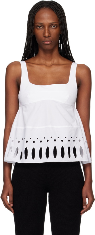 Photo: Rabanne White Square Neck Tank Top