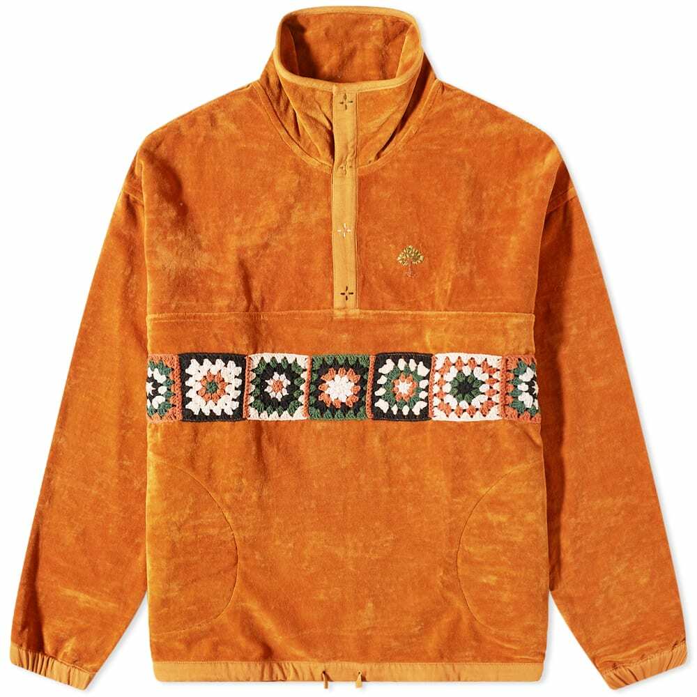 ジャケット・アウター STORY MFG Polite Pullover Bark Sherbet Story mfg. Men's Velvet Polite Popover Jacket in Madder