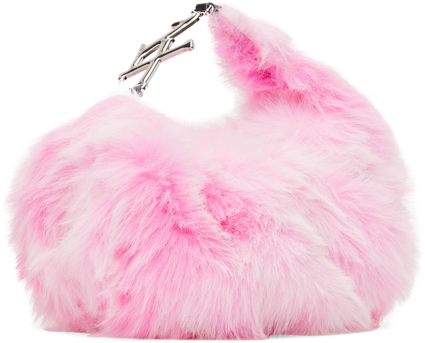 1XBLUE SSENSE Exclusive Pink Faux-Fur Bag