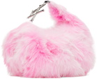 1XBLUE SSENSE Exclusive Pink Faux-Fur Bag