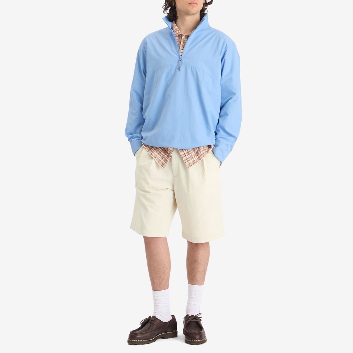 Nanamica Men's Alphadry Double Pleats Shorts in Dry Sand Nanamica