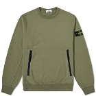 Stone Island Junior Cotton Fleece Zip Sweatshirt