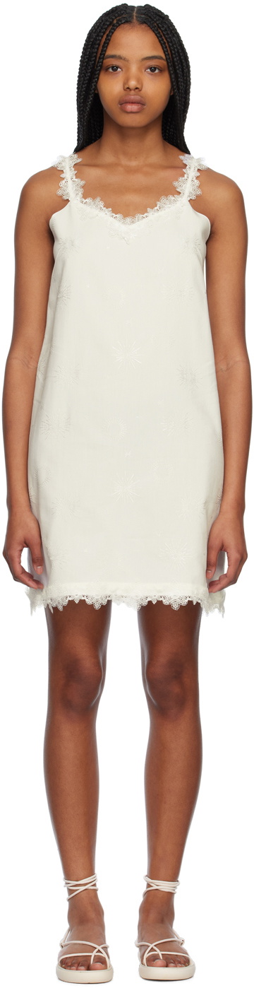Youth White Jacquard Midi Dress