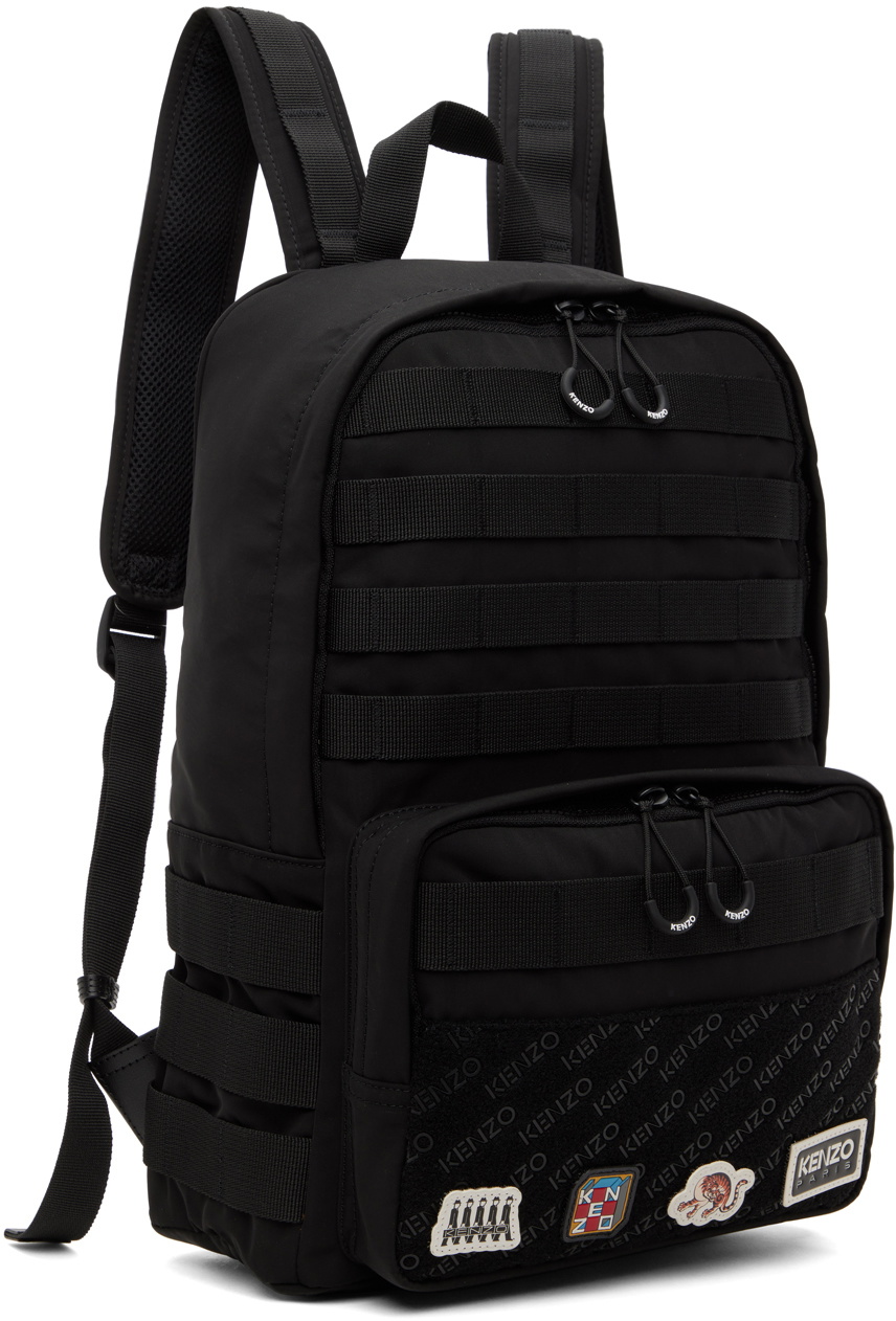 KENZO JUNGLE ロングコート ブラック Aライン ファスナー 黒 KENZO PACE TRAINERS Black （ケンゾー ペース トレーナー