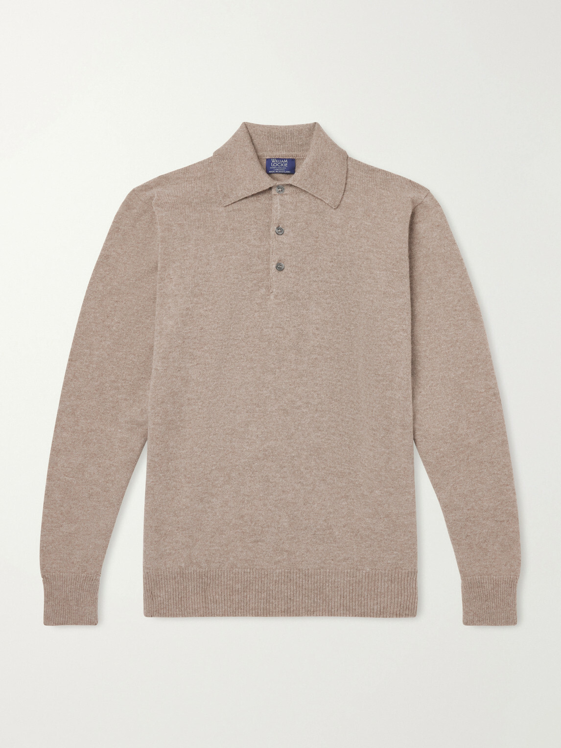 William Lockie - Wool Polo Sweater - Neutrals