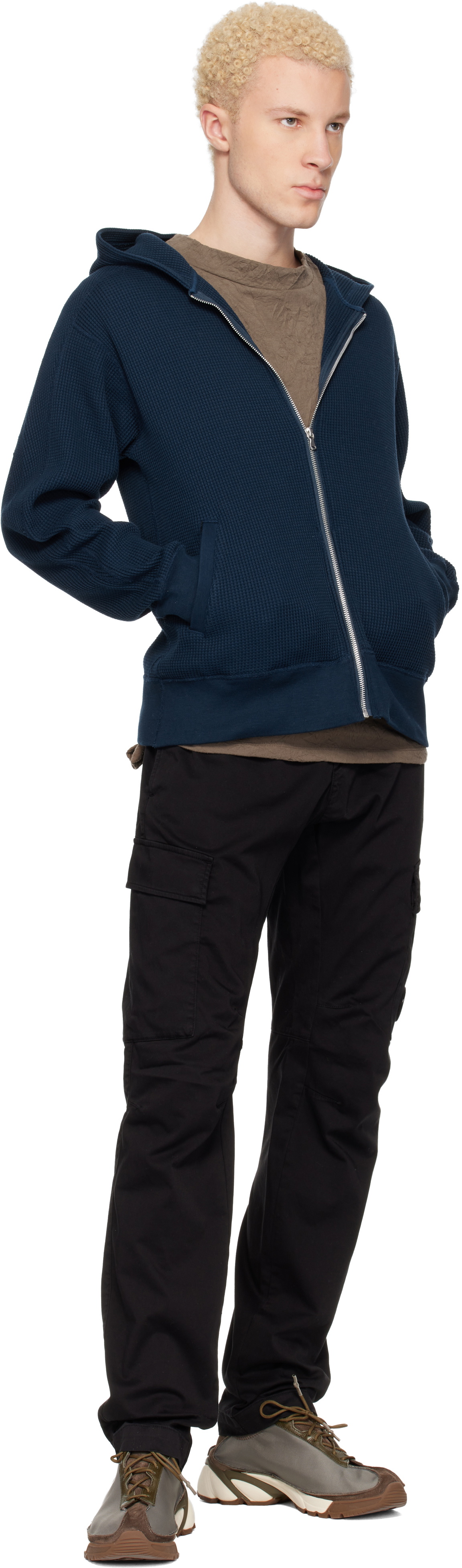 C.P. Company Black Stretch Sateen Ergonomic Lens Cargo Pants