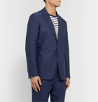 Mr P. - Navy Unstructured Cotton and Linen-Blend Twill Suit Jacket - Blue
