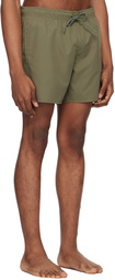 Lacoste Khaki Drawstring Swim Shorts