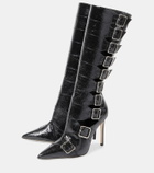 Paris Texas Tyra 105 snake-effect leather boots