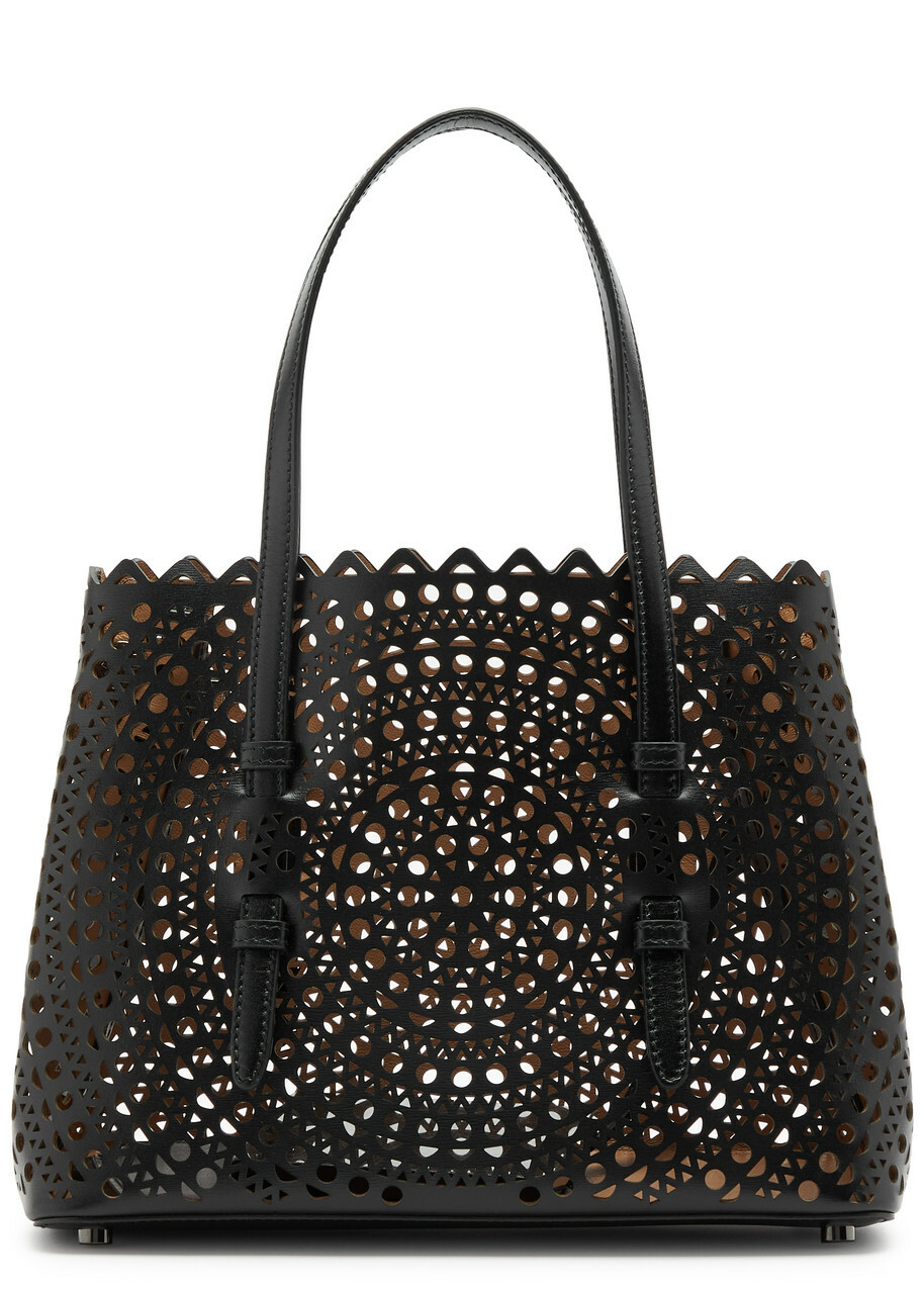 ALAIA☆MINA 25 2WAY トート クロスバッグ BLACK Alaïa Mina 25 Leather top Handle bag - Black - One Size ALAÏA