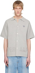 AAPE by A Bathing Ape Gray Button Shirt
