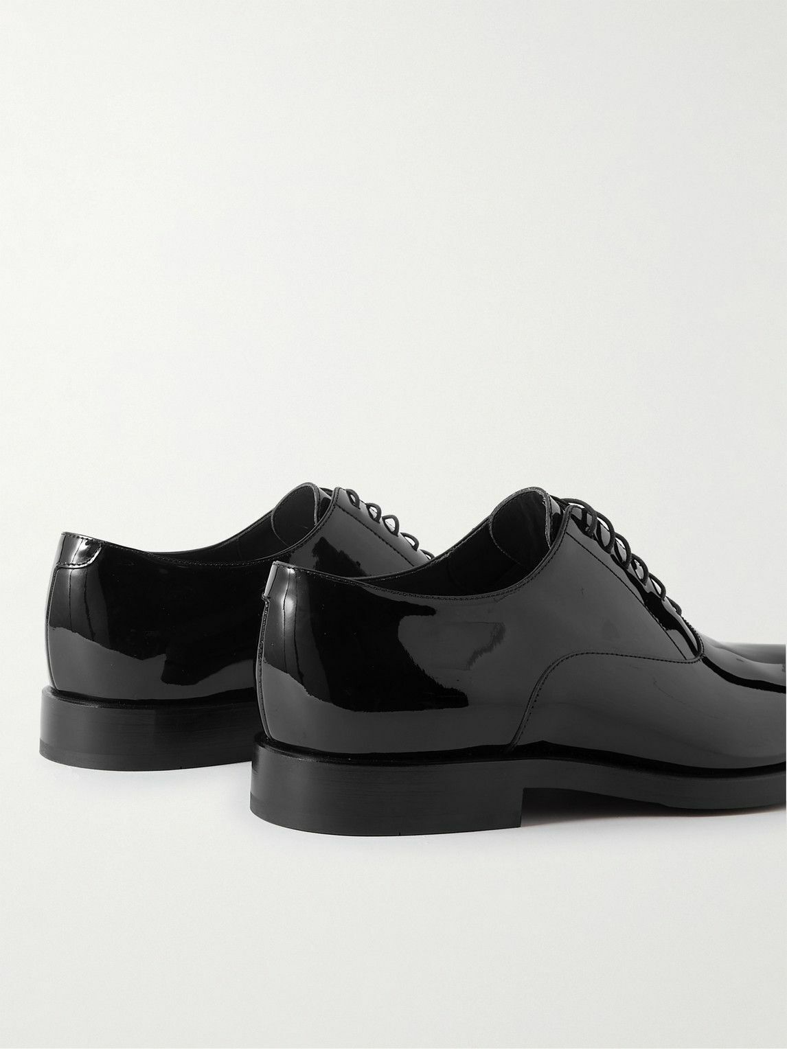 Brunello Cucinelli - Patent-Leather Oxford Shoes - Black