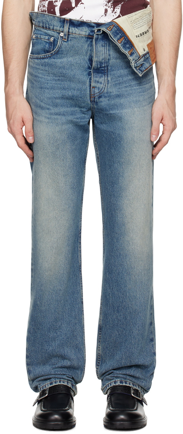Y/Project Blue Asymmetric Jeans Y/Project