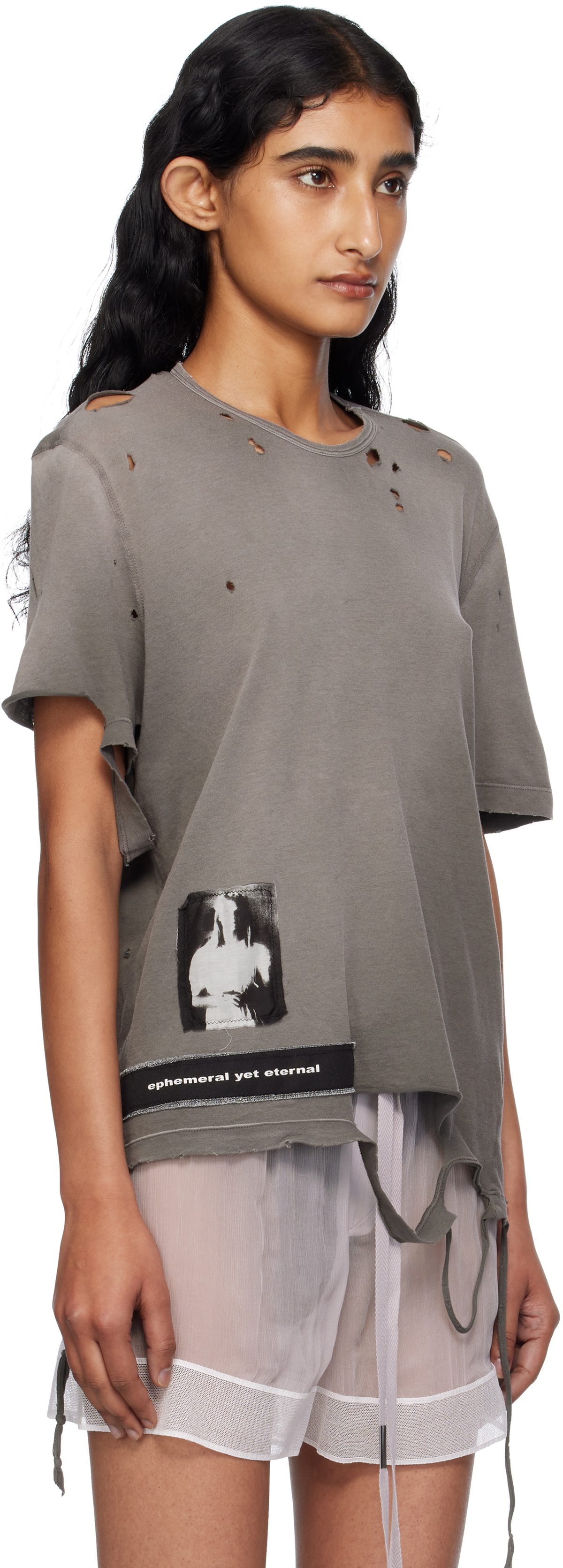 Ann Demeulemeester Gray Fanie Standard Fit T-shirt
