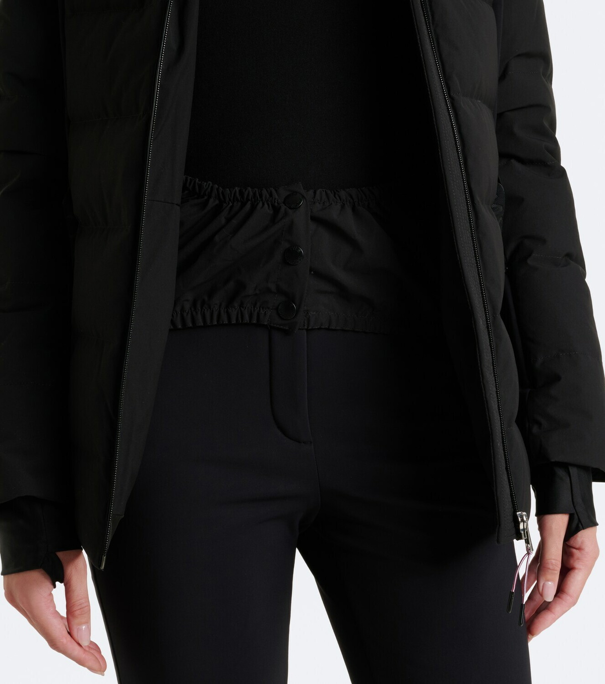 Yves Salomon Belted shearling-trimmed ski jacket