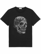 Alexander McQueen - Printed Cotton-Jersey T-Shirt - Black