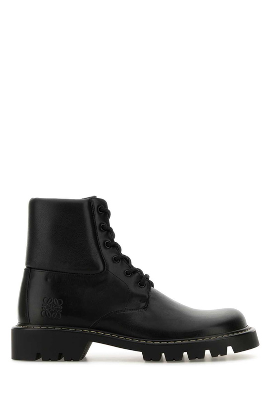 Photo: Loewe Black Leather Sierra Ankle Boots