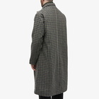 Universal Works Men's Cortina Tweed Long Swing Overcoat in Olive