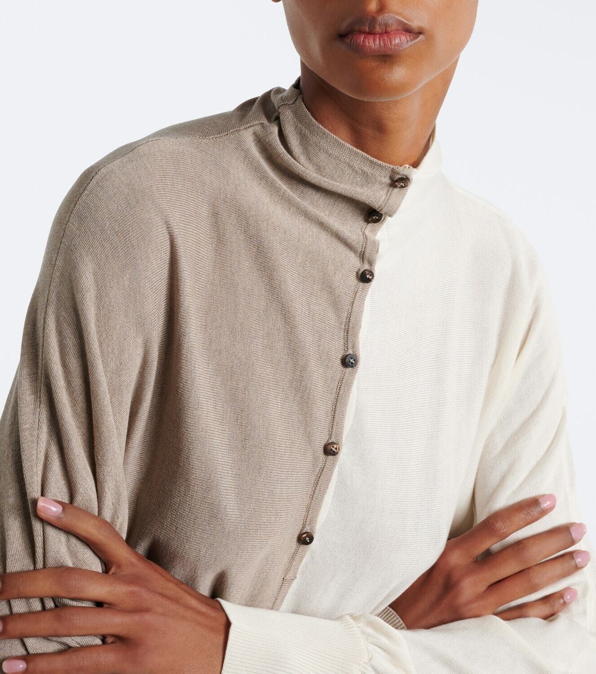 Jacquemus Paneled silk-blend sweater