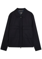 Boss Wool Overshirt Navy