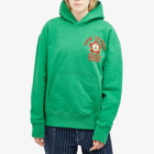 Kenzo Paris Men's Kenzo Tiger Crest Oversized Popover Hoodie in Grass Green