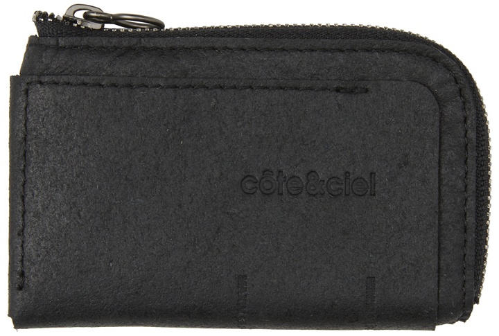 Photo: Côte&Ciel Black Recycled Leather Zip Wallet