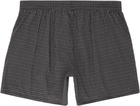 ERL Black Mini Plaid Boxers