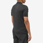 John Smedley Men's Adrian Cotton Knitted Polo Shirt in Black
